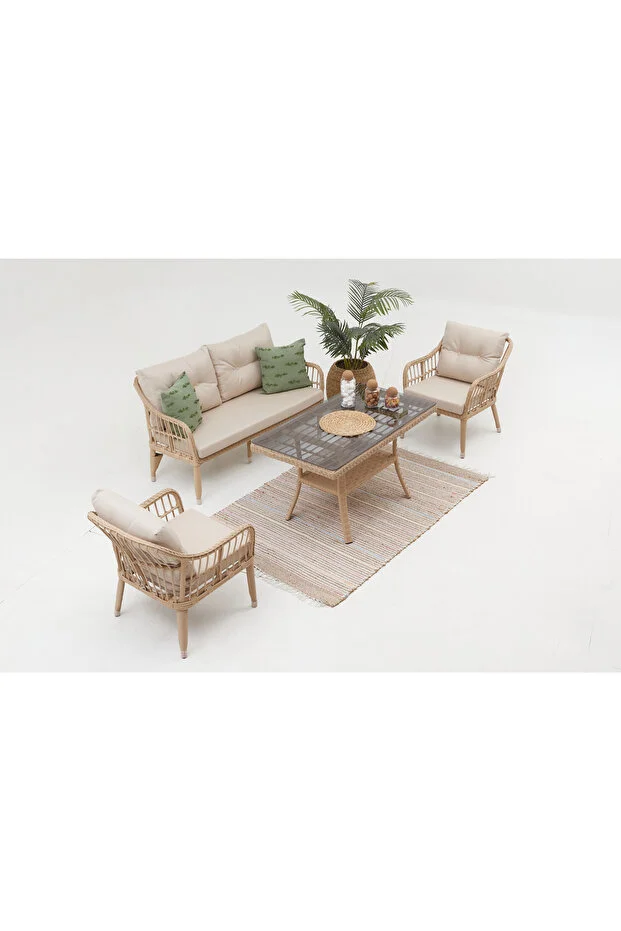 Çeşme Rattan Bahçe Oturma Grubu (2+1+1+MASA) ve Bahçe Salıncağı